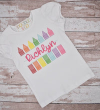 Crayon Personalized Back to School Name Shirt