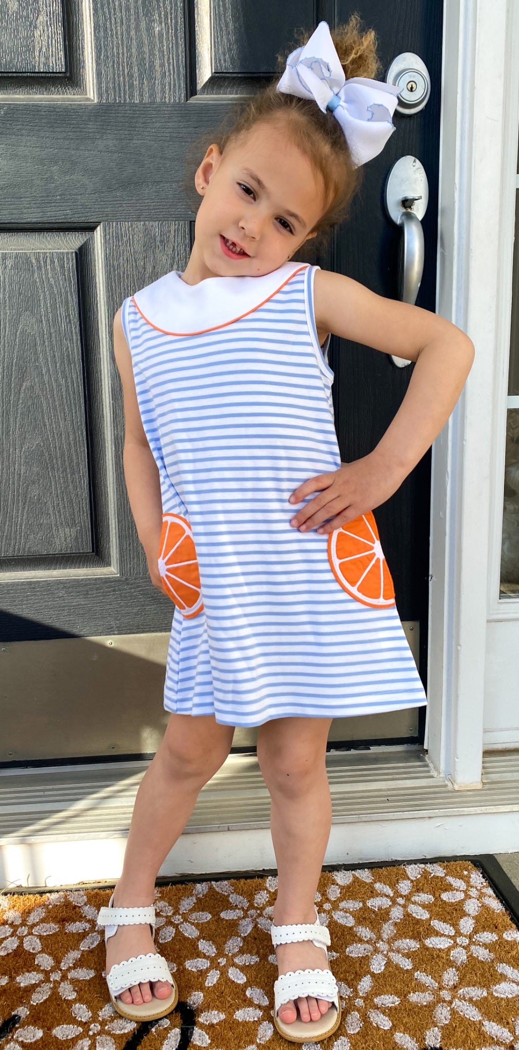 Zuccini Kids Orange Pocket Dress