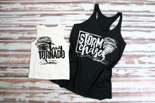 Tiny Tornado and Storm Chaser Mom and Child Screen Print Graphic Tee Shirts