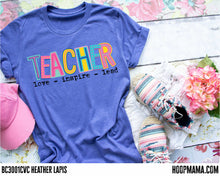 Back to School Teacher Screen Print Graphic Tee Shirts