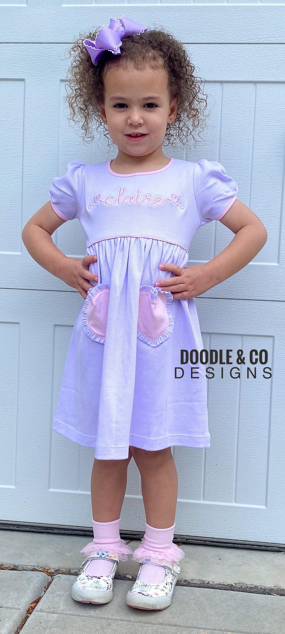 Squiggles by Charlie Personalized Heart Pocket Dress – Doodle and Co