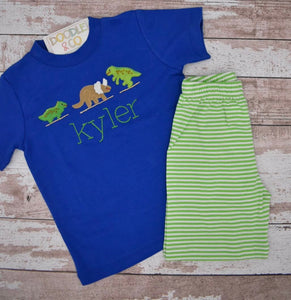 Squiggles by Charlie Personalized Dinosaur Short Set