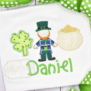 St Patrick's Day Leprechaun Boy Personalized Shirt