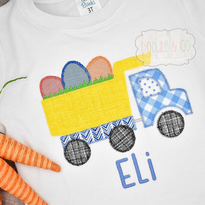 Easter Egg Dump Truck Personalized Boy Shirt