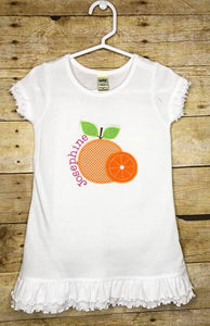 Florida Orange Applique Dress or Shirt Personalized