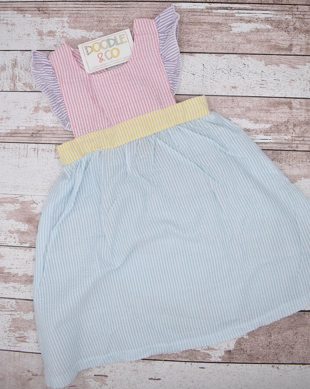 Three Sisters Easter Color Block Sundress