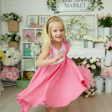 Summer Pink Twirl Dress with Name