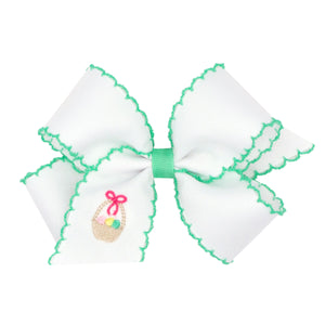 Wee Ones Easter Basket Embroidered Hairbow