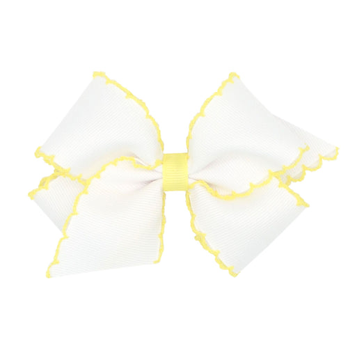 Wee Ones Moonstitch Yellow Trim Spring Hairbow