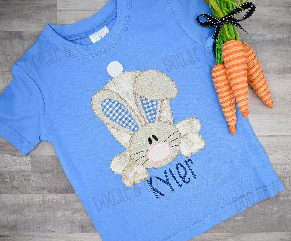 Flop Ear Easter Bunny Personalized Shirt for Boys