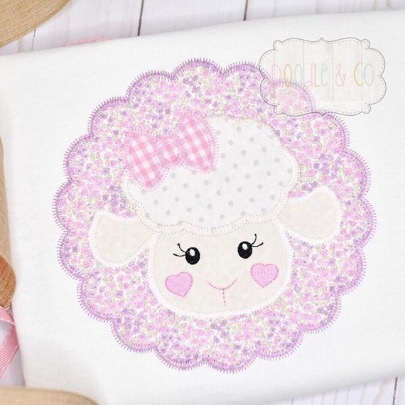 Easter Applique Lamb for Boys and Girls
