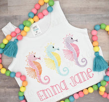 Seahorse Personalized Summer Vacation Short Set
